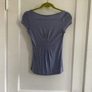 Anthropologie Lavender Cap Sleeve Scoop-Back Top